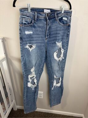 Cello Women's Skinny Ripped Jeans — Blue